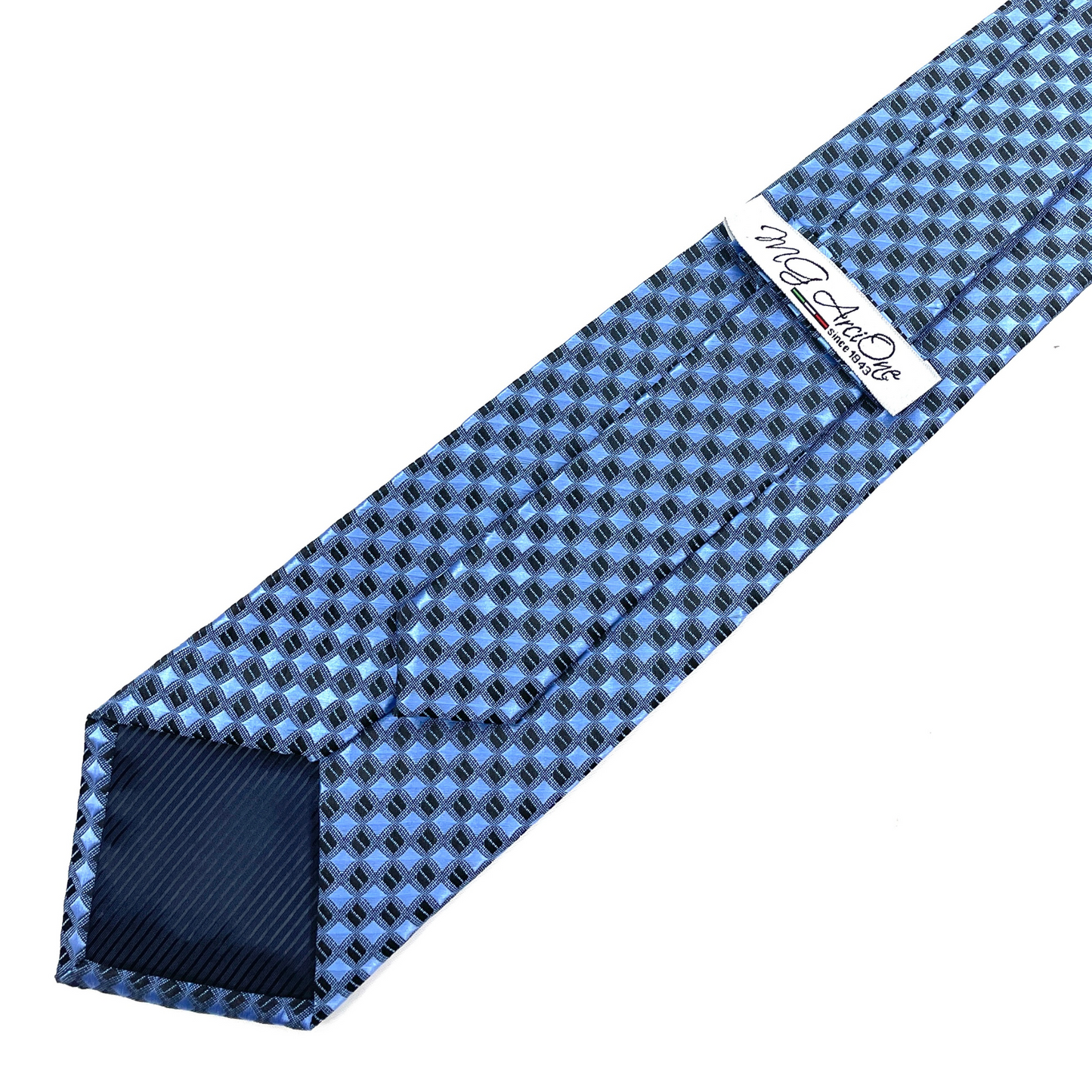 Cravatta Fantasia Verde con Quadretti 8 cm