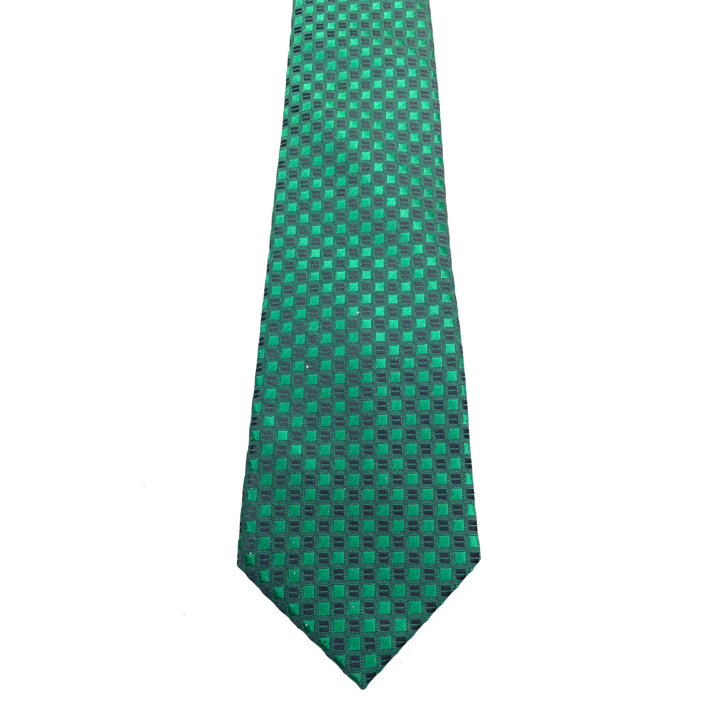 Cravatta Fantasia Verde con Quadretti 8 cm