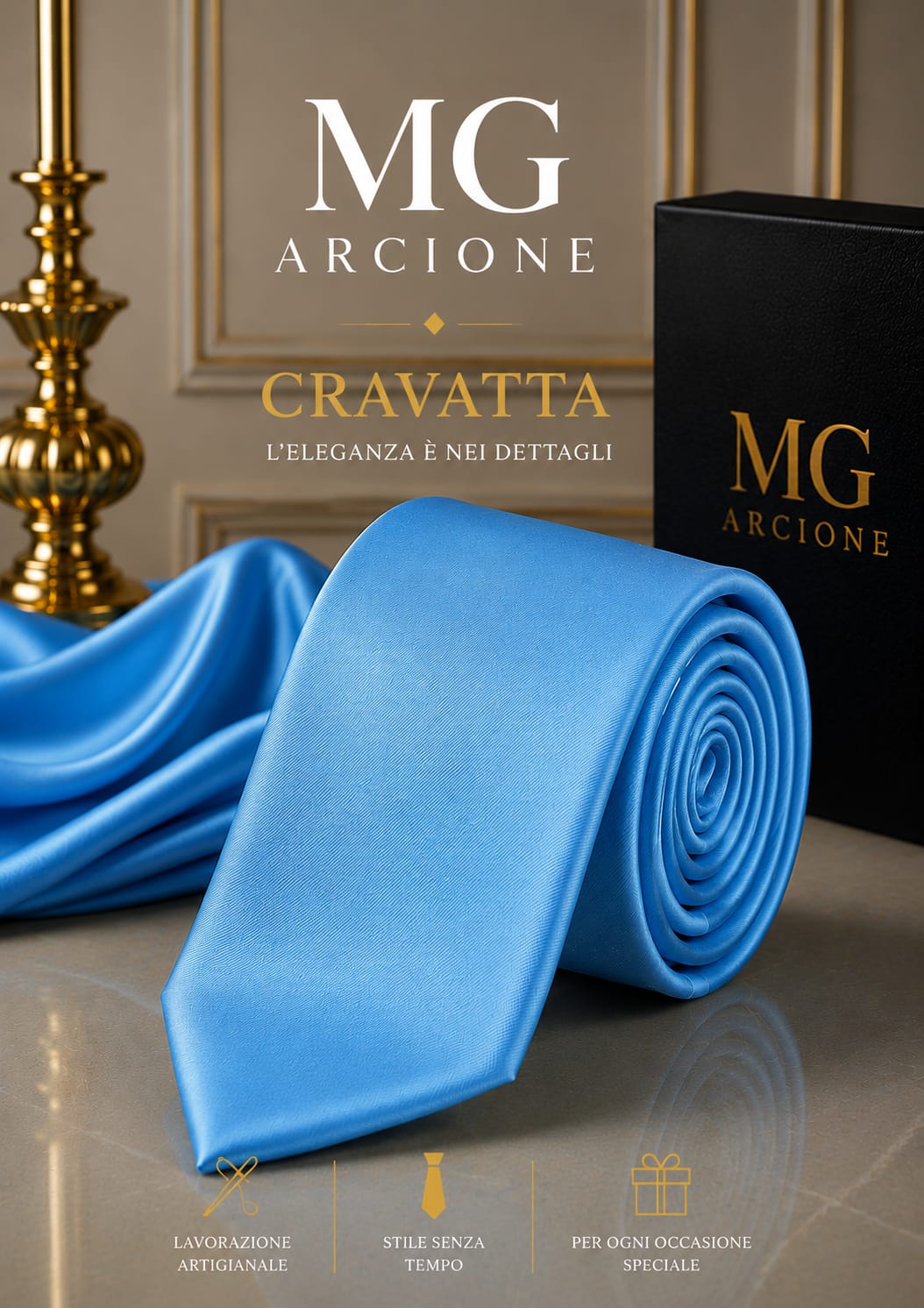 Cravatta azzurra