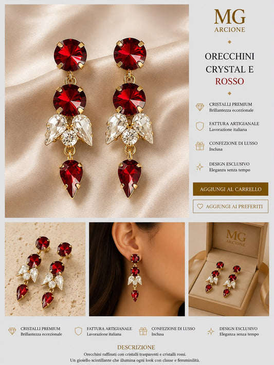 Orecchini Angel Rosso