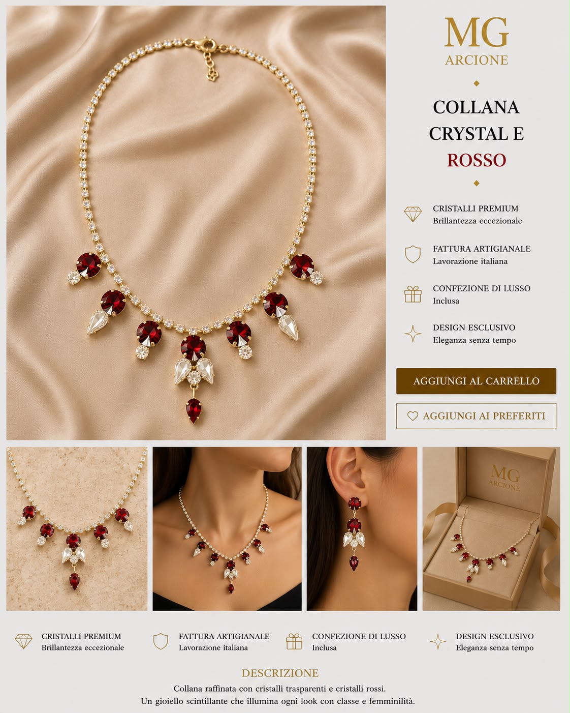 Collier Angel Rosso
