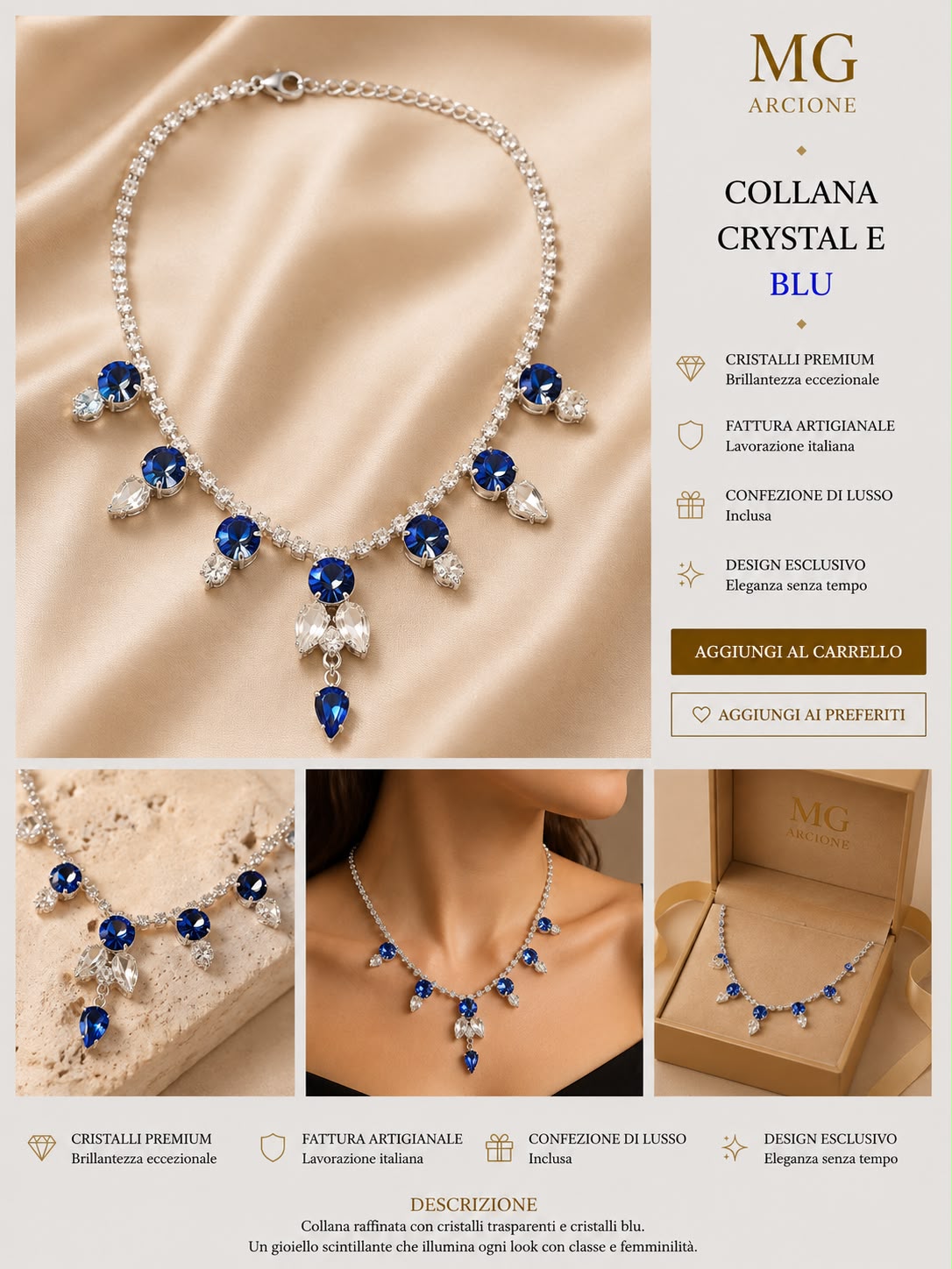 Collier Angel Blu