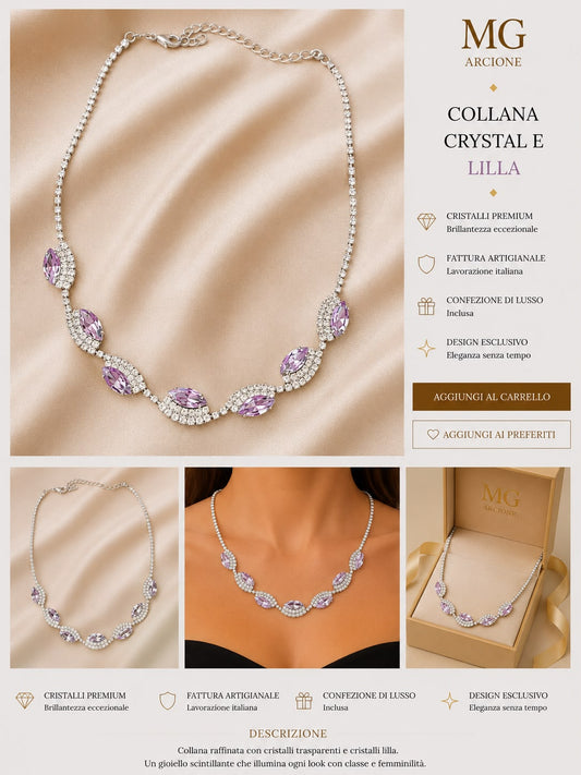 Collier Ravello Crystal e Lilla
