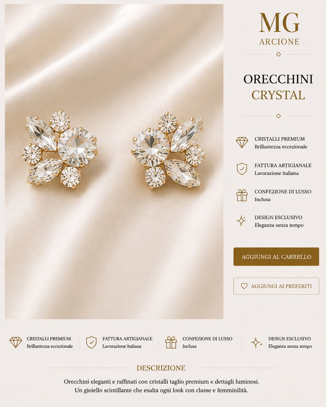 Orecchini Malta Crystal