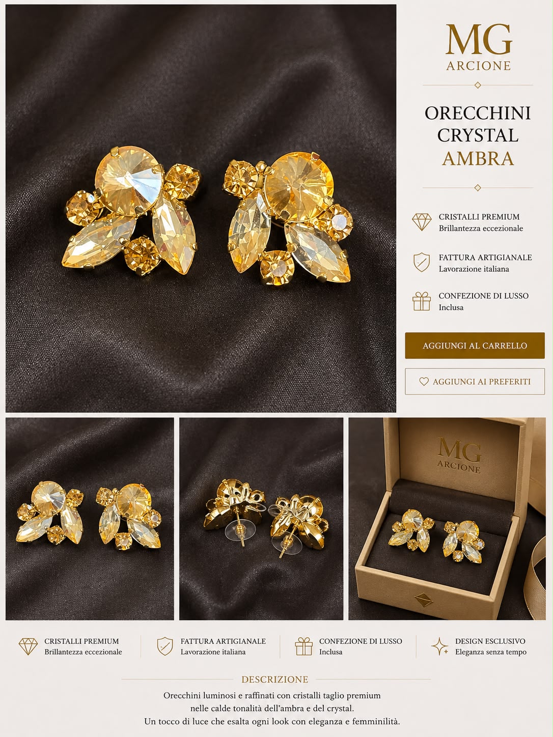 Orecchini Malta Crystal