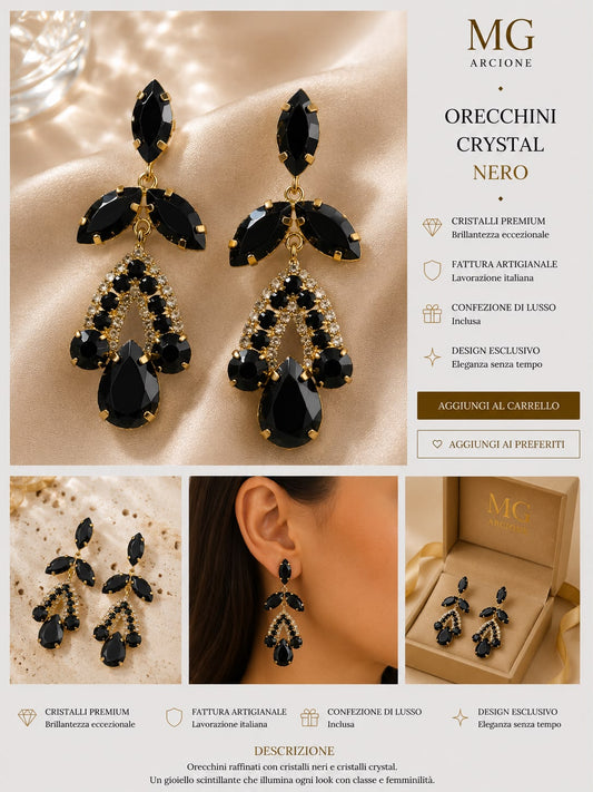 Orecchini Uraní Black