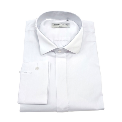 Camicia Cotone Collo Diplomatico Sartoriale Bianca