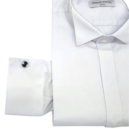 Camicia Cotone Collo Diplomatico Sartoriale Bianca