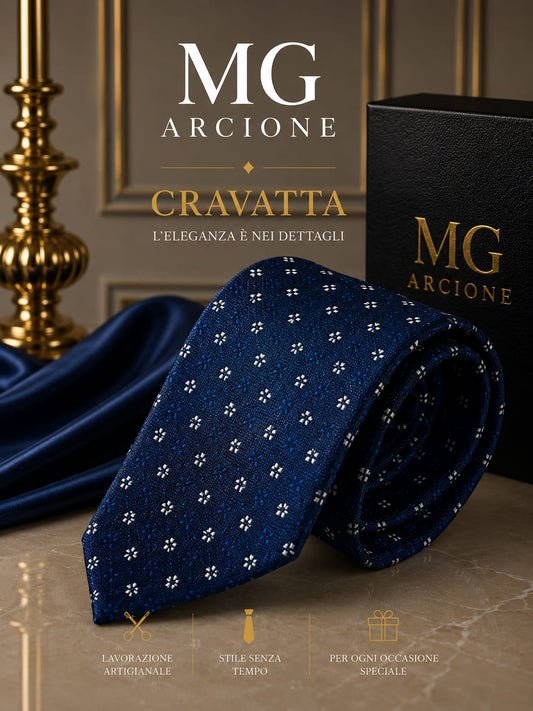 Cravatta Fantasia Blu  8cm