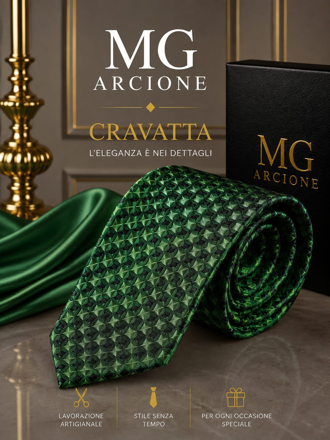 Cravatta Fantasia con Quadretti 8 cm