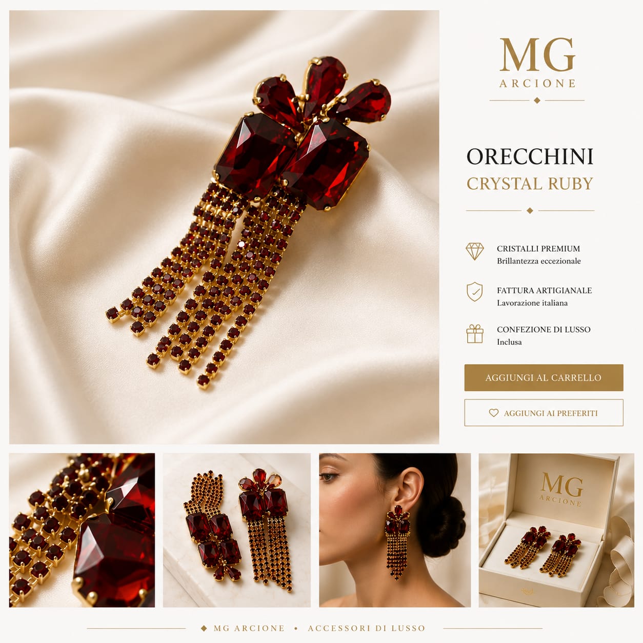 Collier e Orecchini Caterina Rubino e Oro