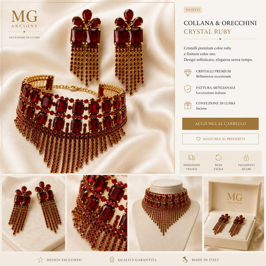 Collier e Orecchini Caterina Rubino e Oro