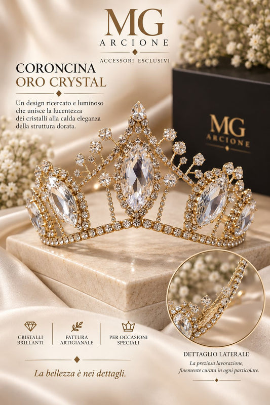 Coroncina Oro e Crystal Imperiale