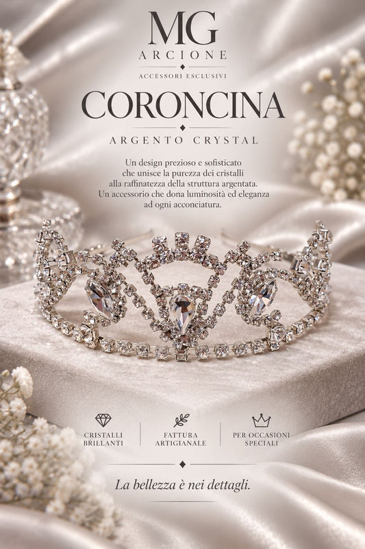 Coroncina Argento Crystal Seraphine