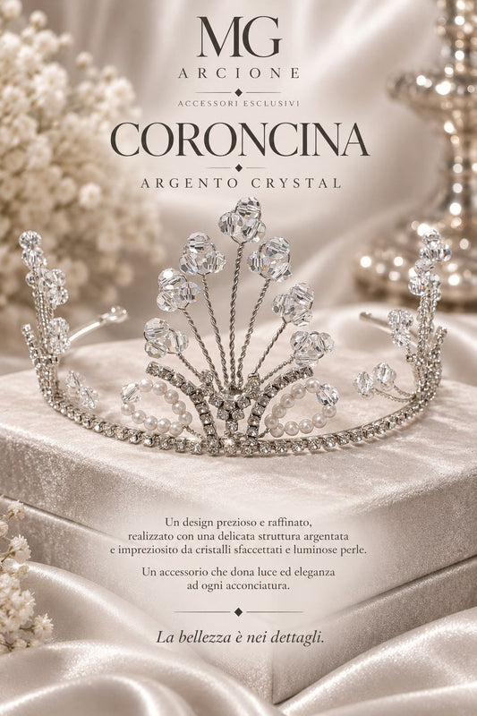 Coroncina Argento Crystal Scintilla
