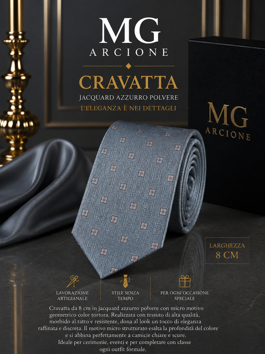 Cravatta 8cm Raso Fantasia Quadretti